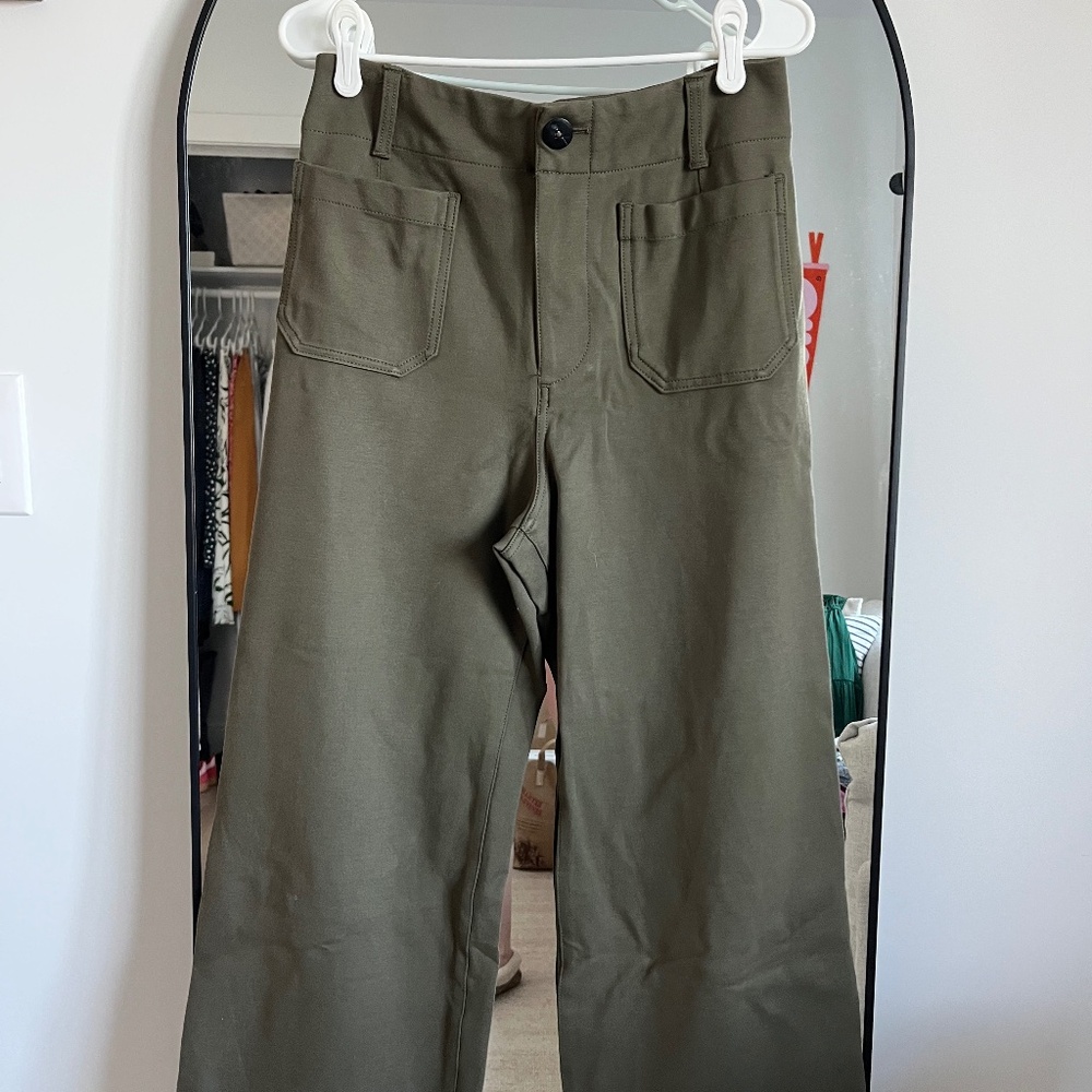 Anthropologie Colette Crop Wide-Leg Pants